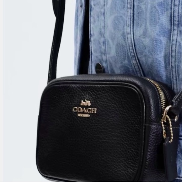 Coach Mini Jamie Signature Canvas Camera Bag Black $278 NWT - Picture 5 of 8